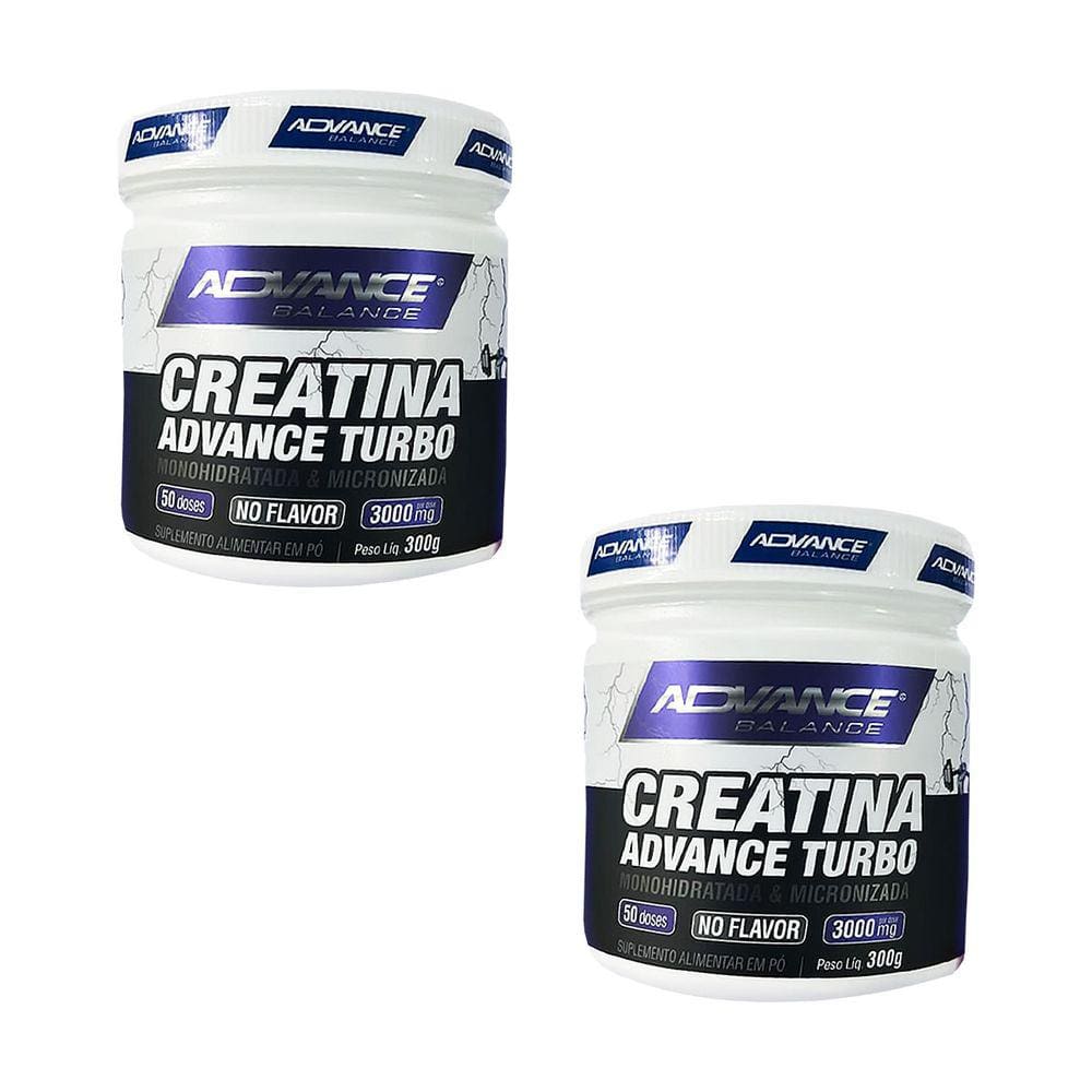 Kit 2 Creatina Advance Turbo No Flavor 300g