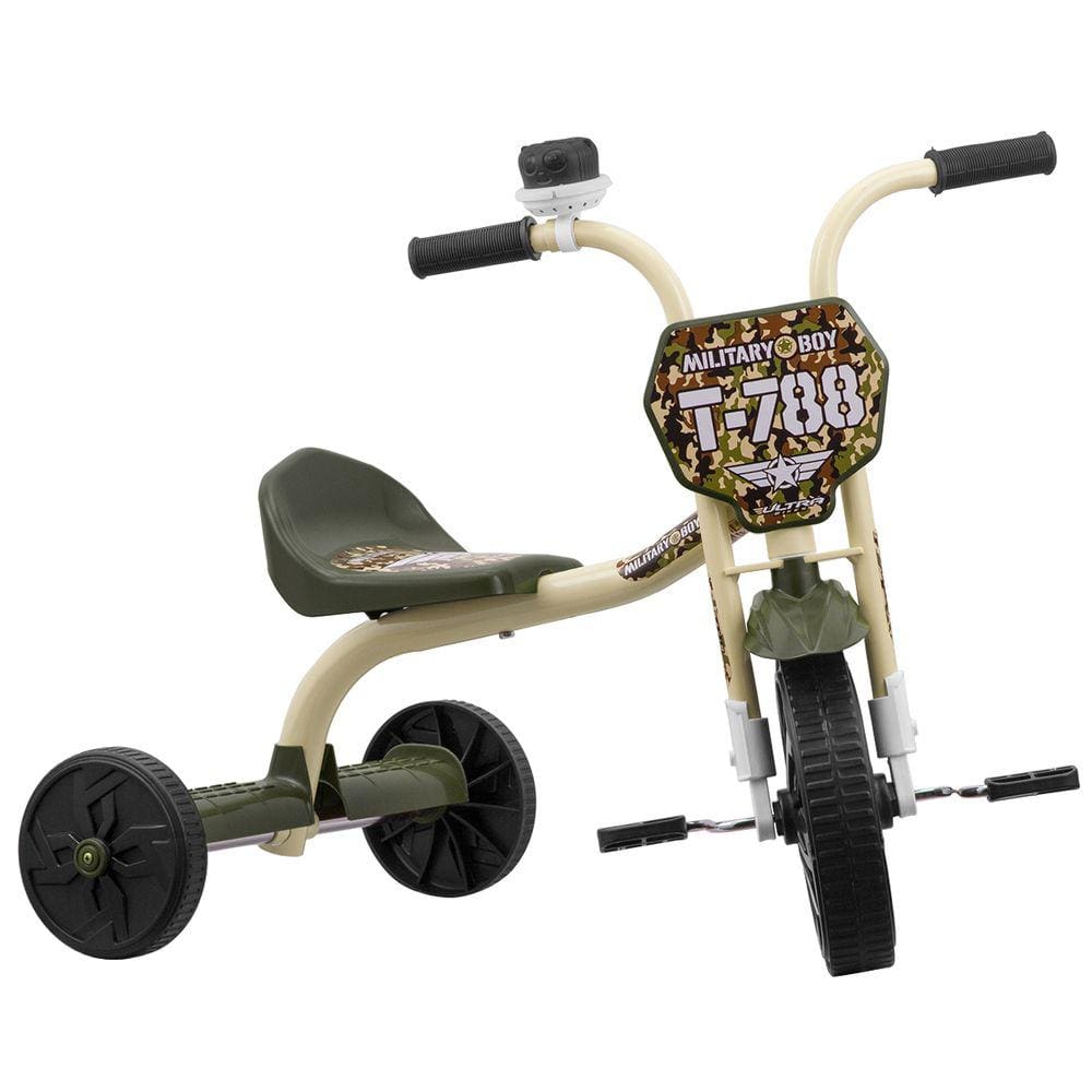 Mami Brinquedos - Black Friday Promoção - Triciclo Passeio e Pedal p/ 2  Crianças - Moto Duo Calesita