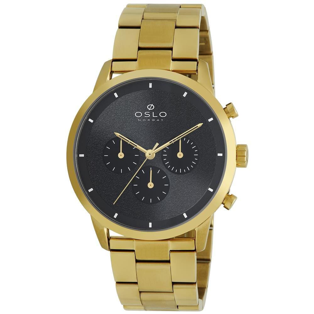 Relógio Oslo Masculino Ref: Omgsscvd0004 P1kx Slim Cronógrafo Dourado
