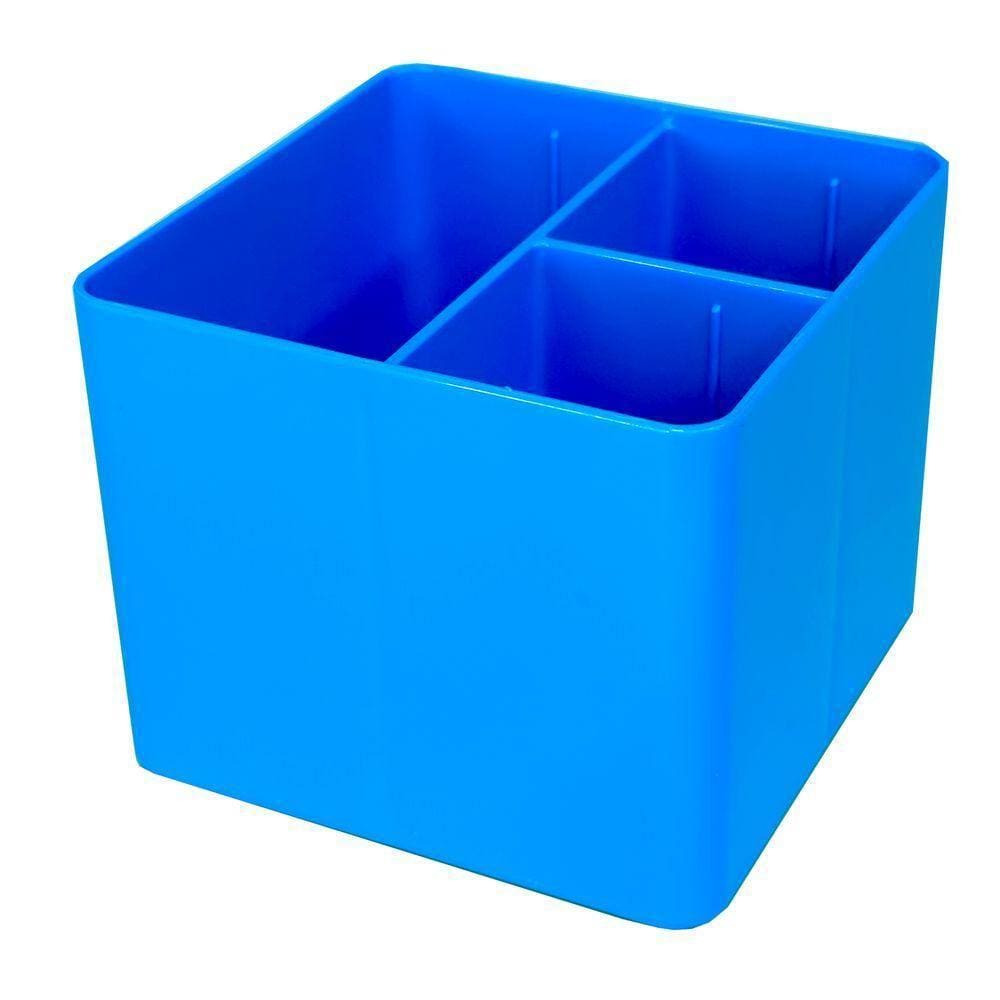 Porta Objetos Full Color Azul 3 Divisórias- Dello