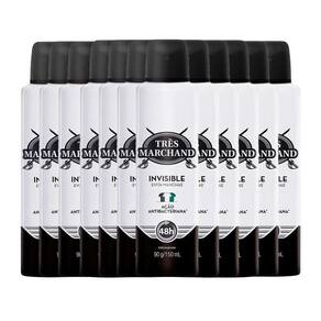 Kit Desodorante Aerossol Très Marchand Invisible 150ml - 12 Unidades