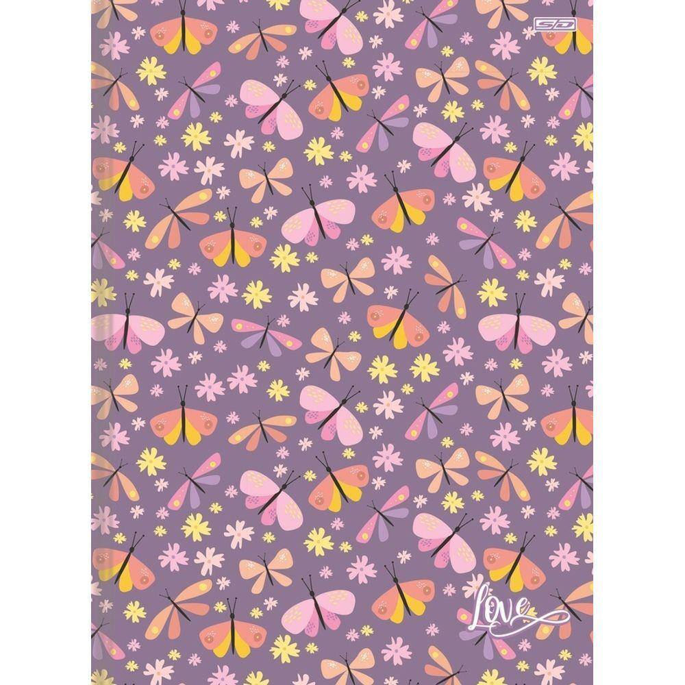 Caderno Escolar Brochura Love Grande CD 80 Fls São Domingos