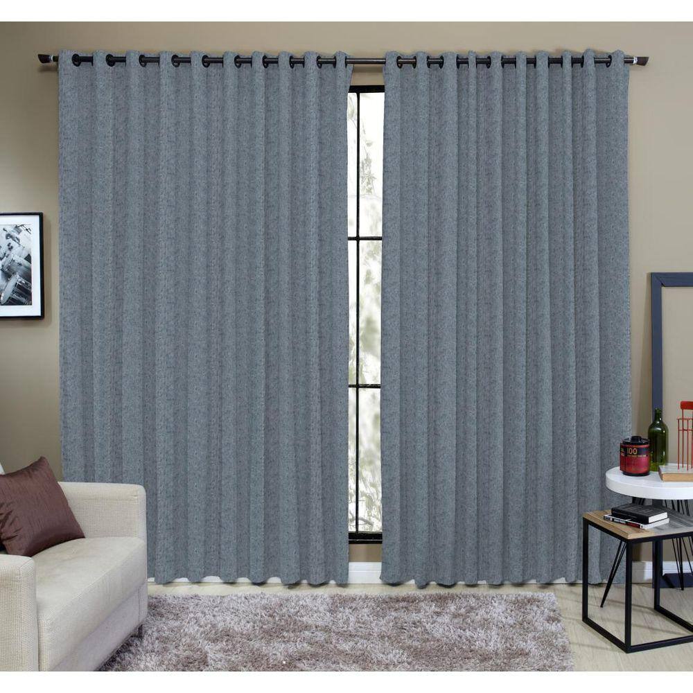 Cortina Tecido Rustico 2,00X2,50M Semi Blackout Azul