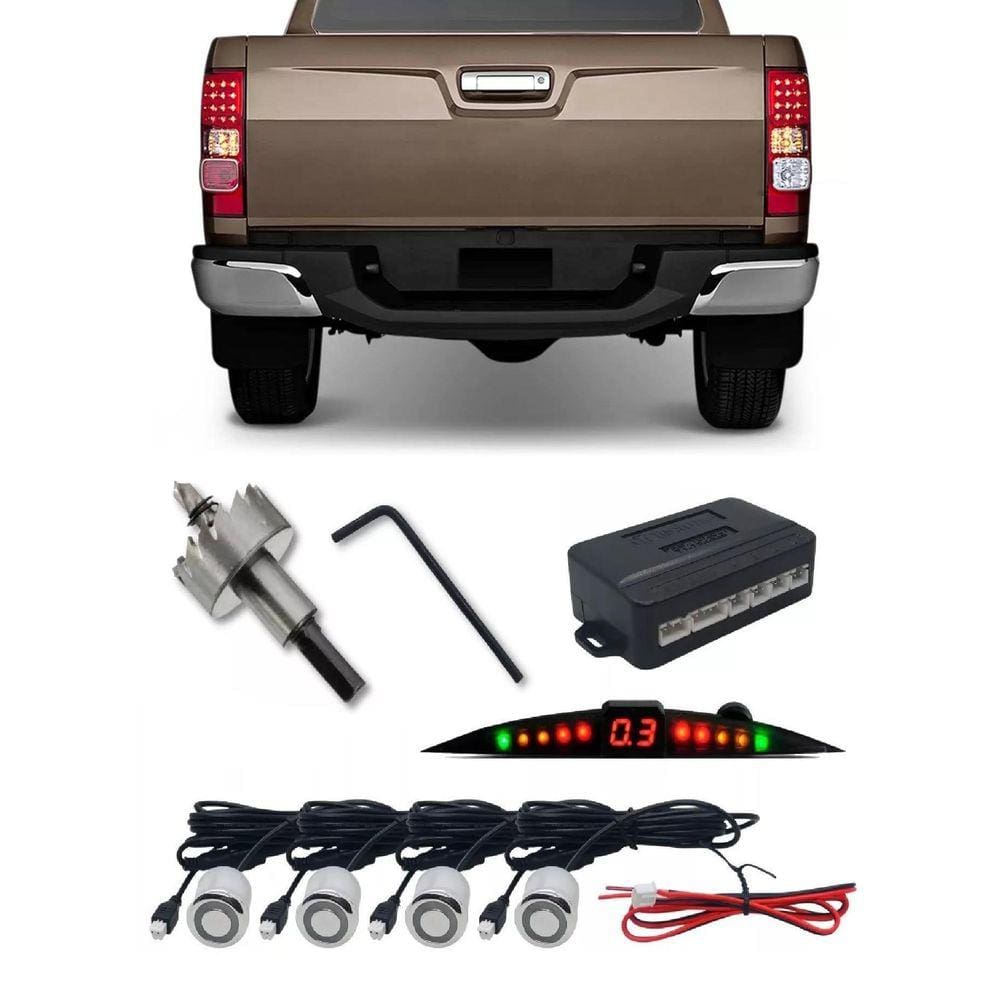 Sensor Cromado Parachoque De Metal Chevrolet S10 2012/2020