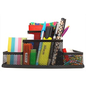 Kit Organizador Preto Com 4 Partes Para Escritório