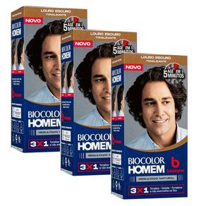 Kit Tonalizante Biocolor Homem Louro Escuro - 3 Unidades