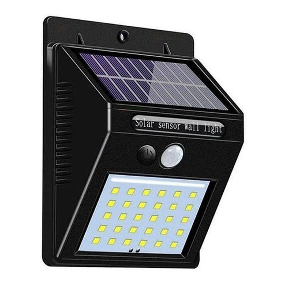Luminária Solar Luz Led Arandela Parede Com Sensor Presença