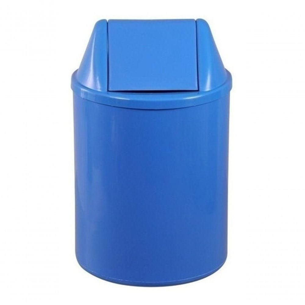 Lixeira Plástica Com Tampa Vai-vem 12 Litros Cor:azul
