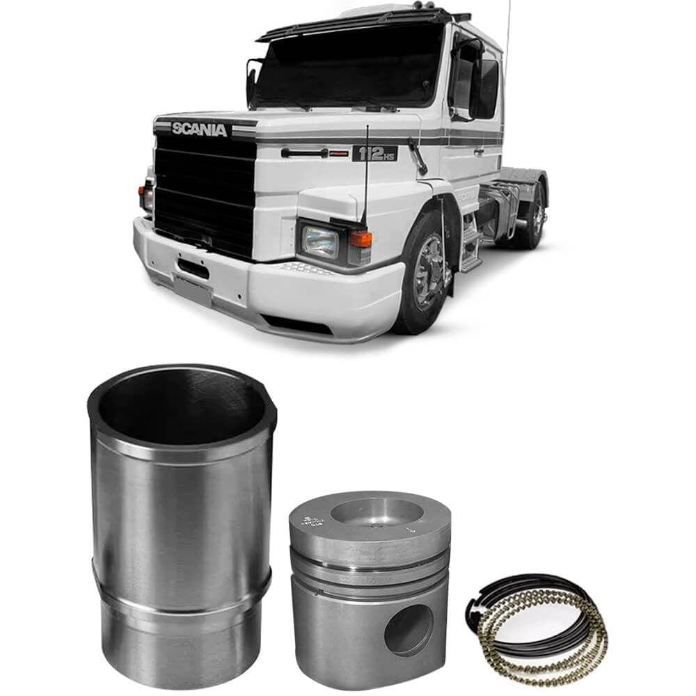 Kit Motor Camisa Pistão Anel Motor Ds11 Scania 112 81 A 85