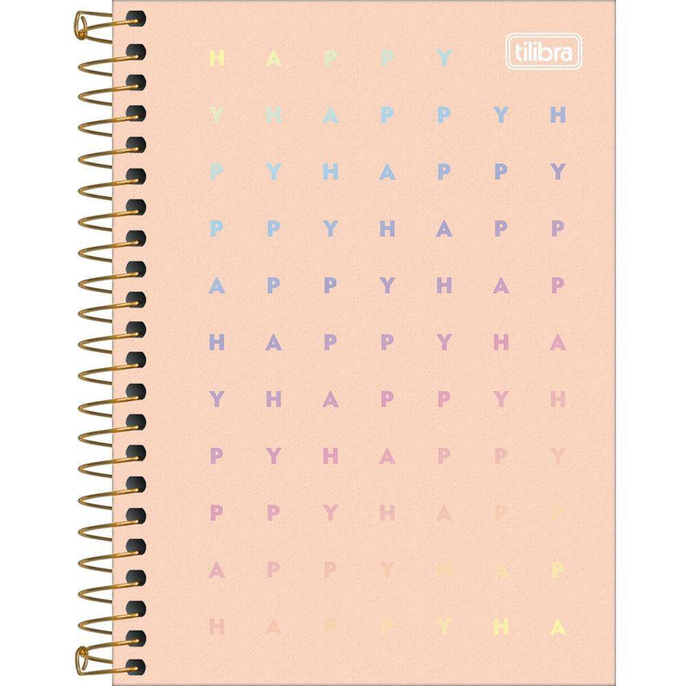 Caderno Espiral Pequeno Tilibra Happy 1/4 80 Folhas