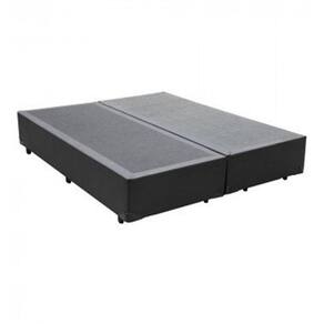 Base Box Queen Bipartido Sintético Cinza - 30x158x198