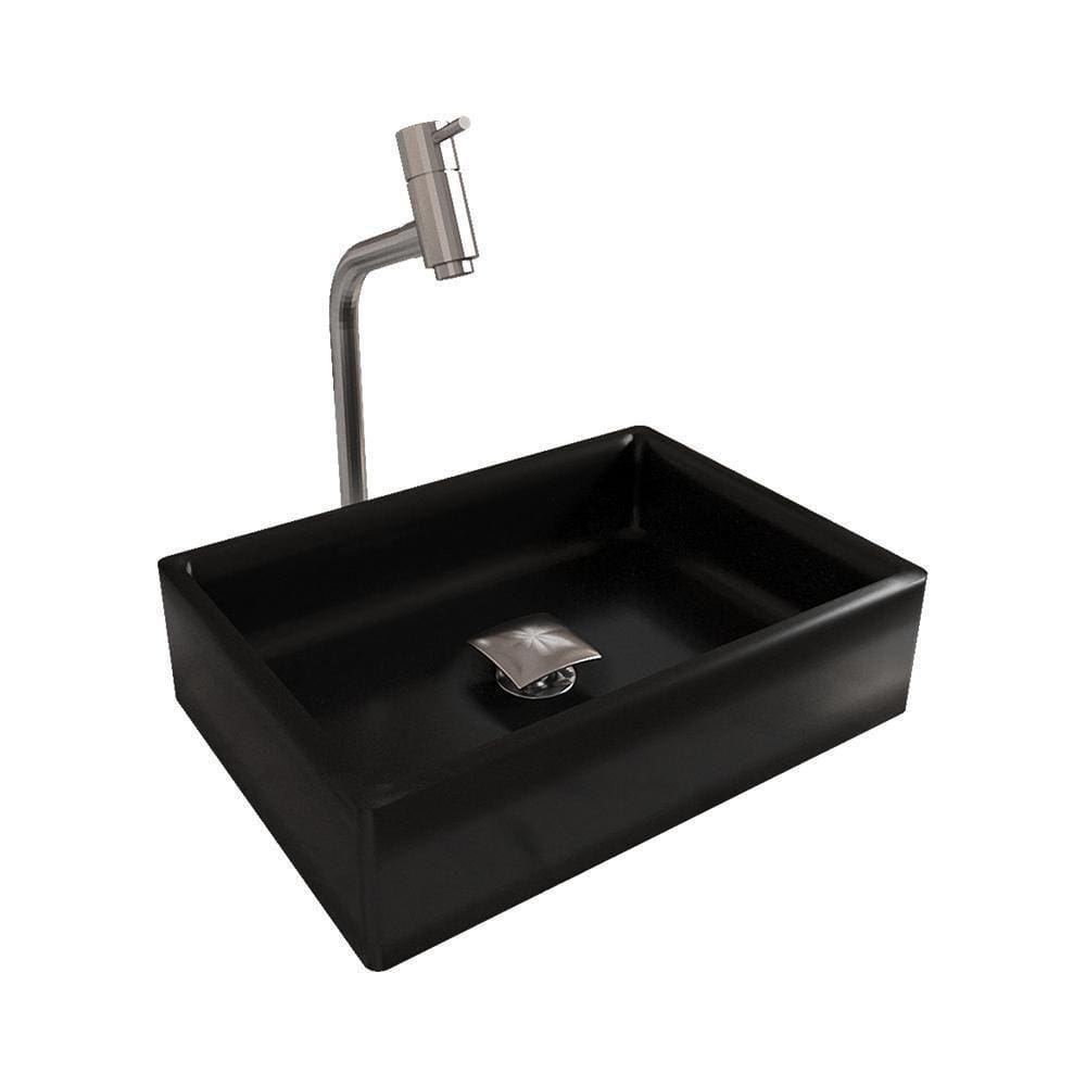 Cuba Pia Banheiro Torino Torneira Dl08 Valvula Inox Click Preto Preto