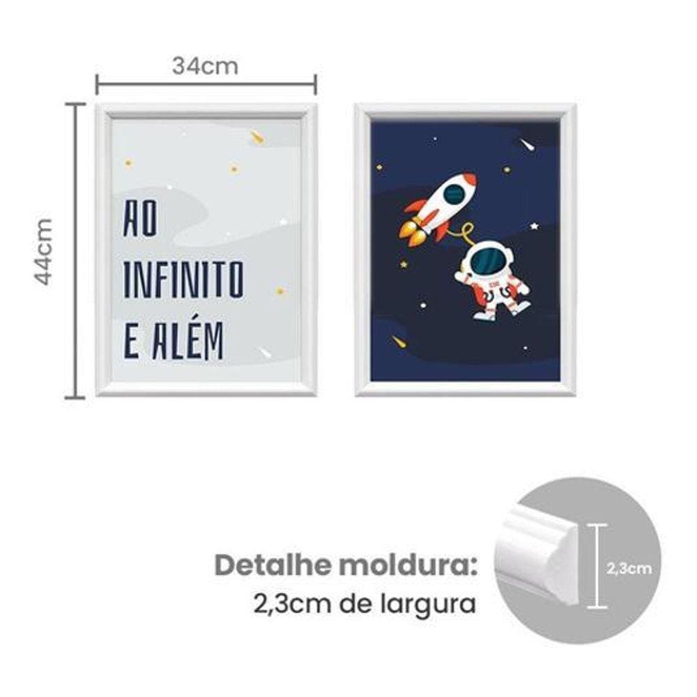 Quadro De Parede Quarto Astronauta 2 De 34 X 44