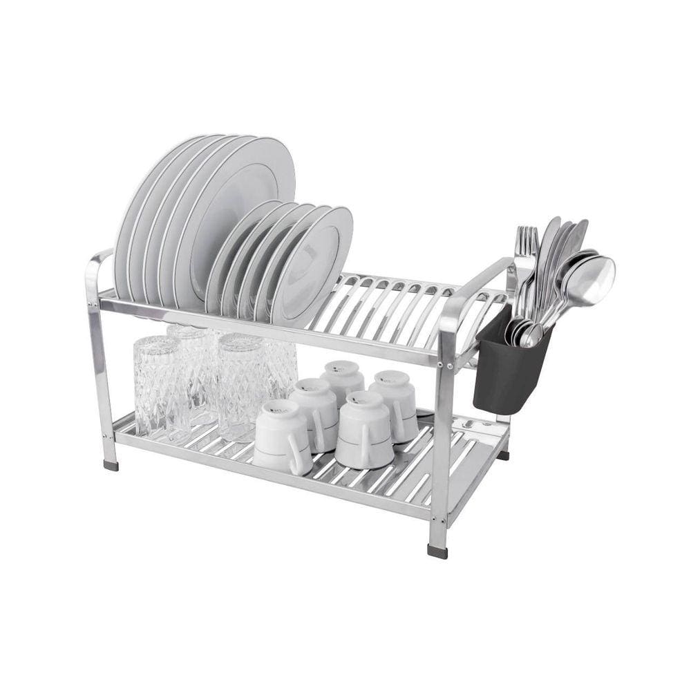 Escorredor Inox 20 Pratos - Design Moderno - Resistente