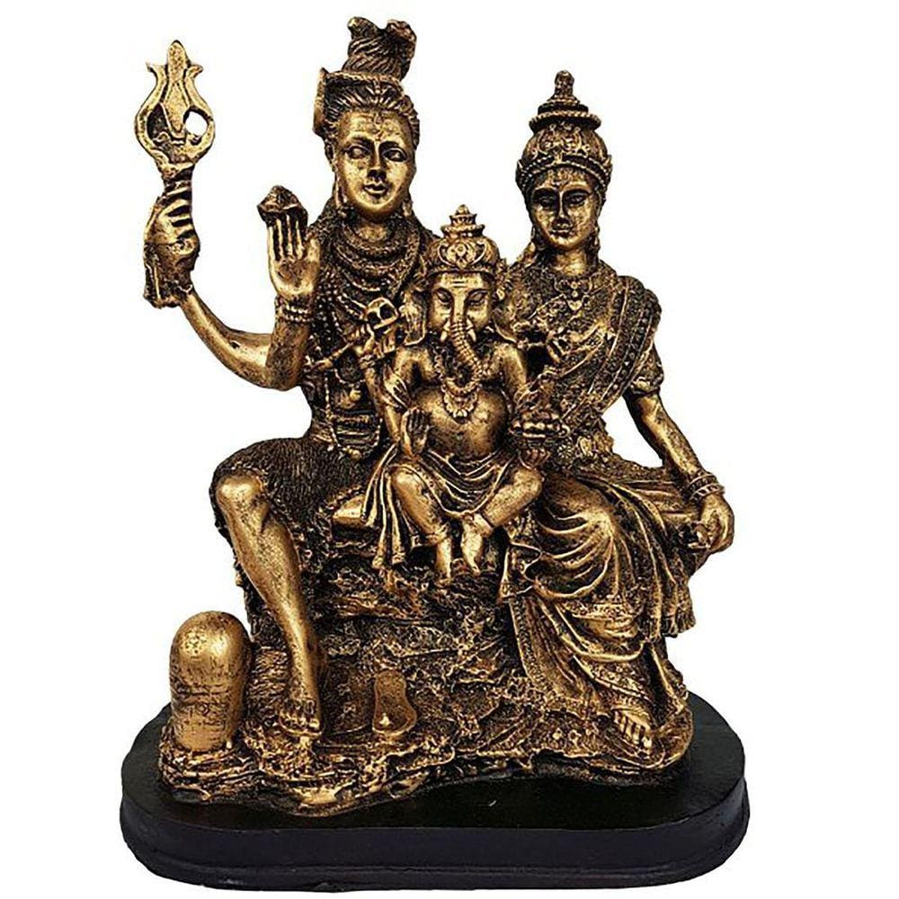 Estatueta Família Shiva Parvato Ganesha 27cm 14005 Manxs