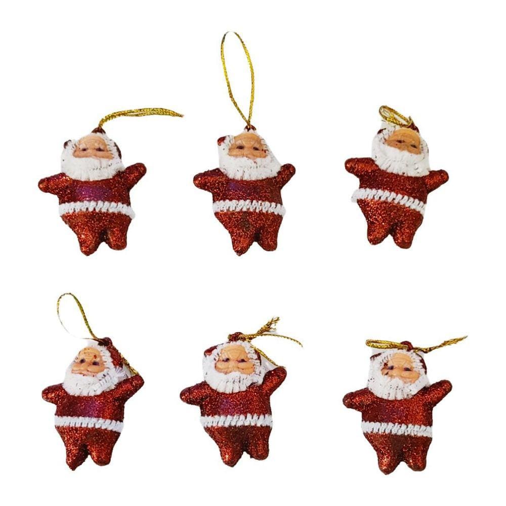 Kit Enfeite Natal Wincy 06 Papai Noel Mini 5 Cm Árvore Natal