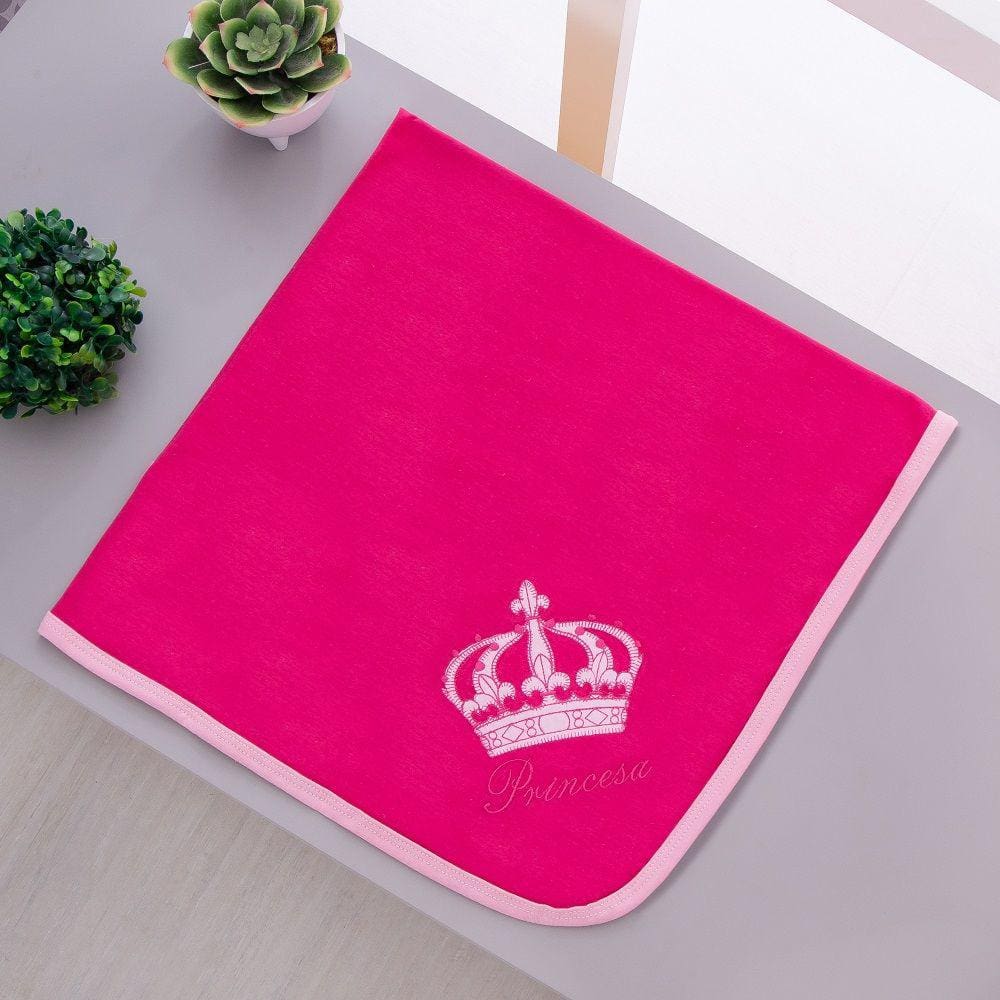 Manta Cueiro Malha Para Bebê Imperial Pink