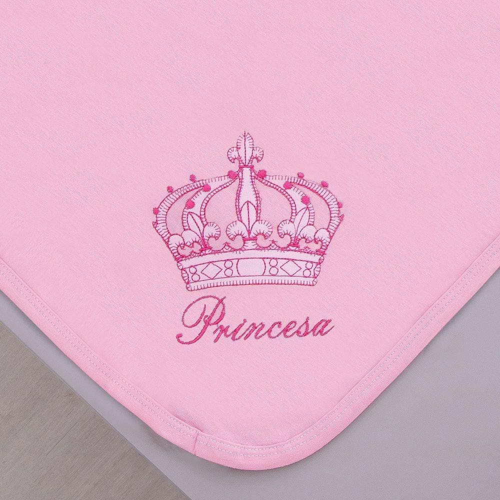 Manta Cueiro Malha Para Bebê Imperial Rosa