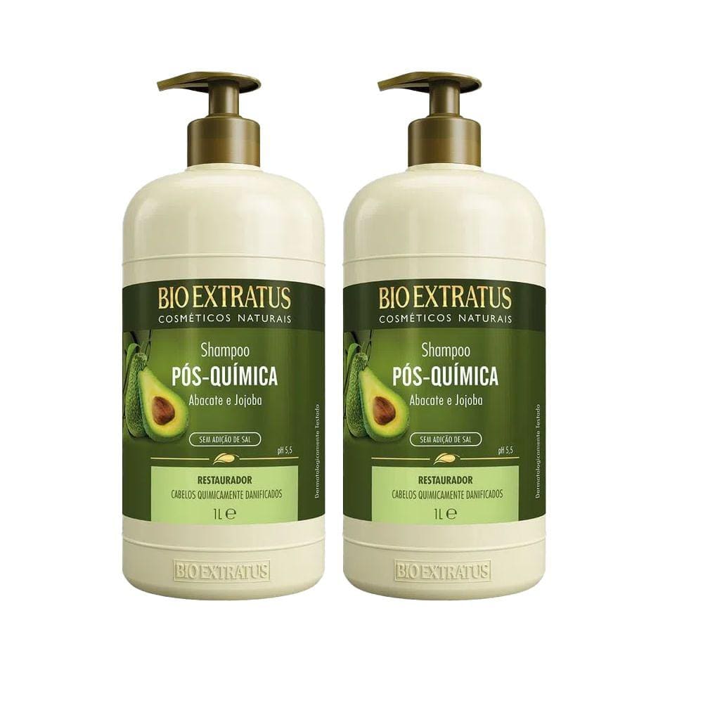Kit Shampoo Bio Extratus Pós Química Abacate 1L - 2 Unidades
