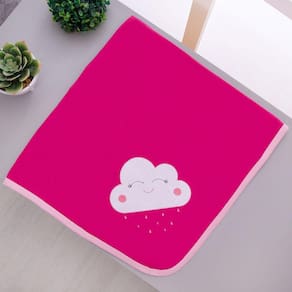 Manta Cueiro Malha 100% Algodão Para Bebê Nuvem Pink
