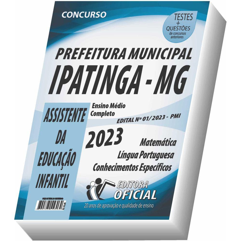 Apostila Prefeitura de Ipatinga - MG - Assistente da Educação Infantil