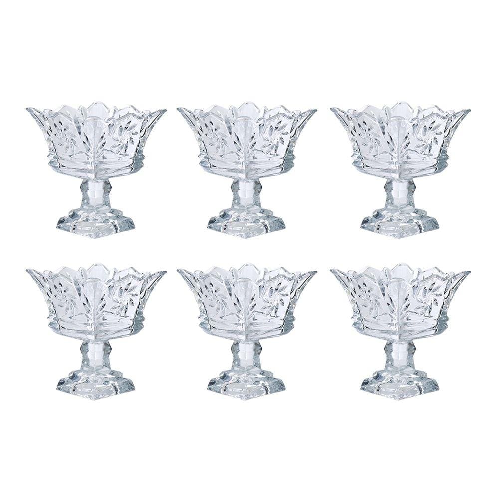 Conjunto De Taça De Vidro Para Sobremesa 125ml Com 6 Peças
