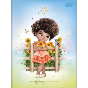 Caderno Brochura Costurado Pequeno 1/4 Capa Dura Jolie 48 Folhas - Tilibra