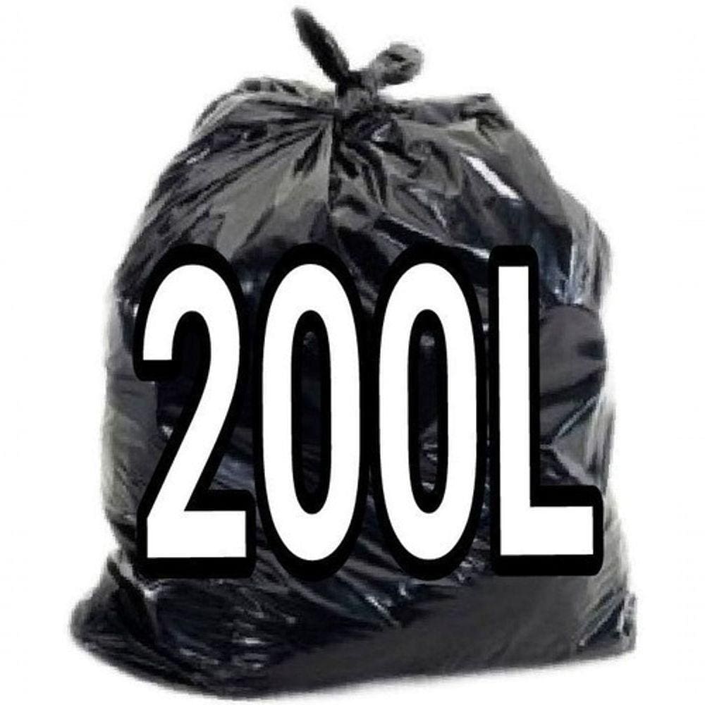 Saco De Lixo 200 Litros Preto 100un Resistente