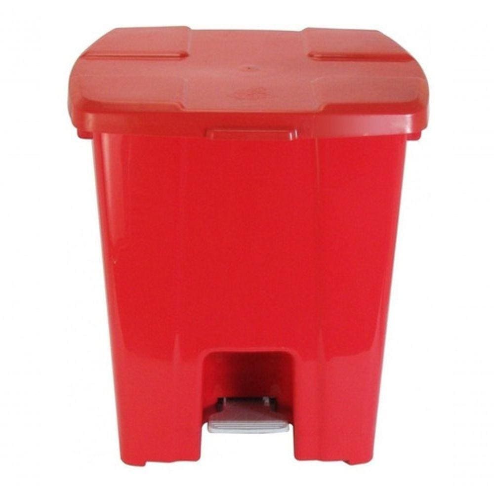 Cesto Quadrado Lixeira De 30 Litros Da Jsn Vermelho