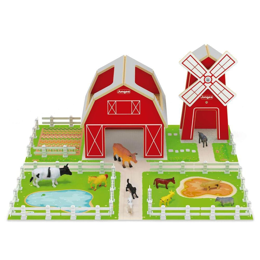 Fazendinha Casa e Moinho - Brinquedo em Madeira Junges