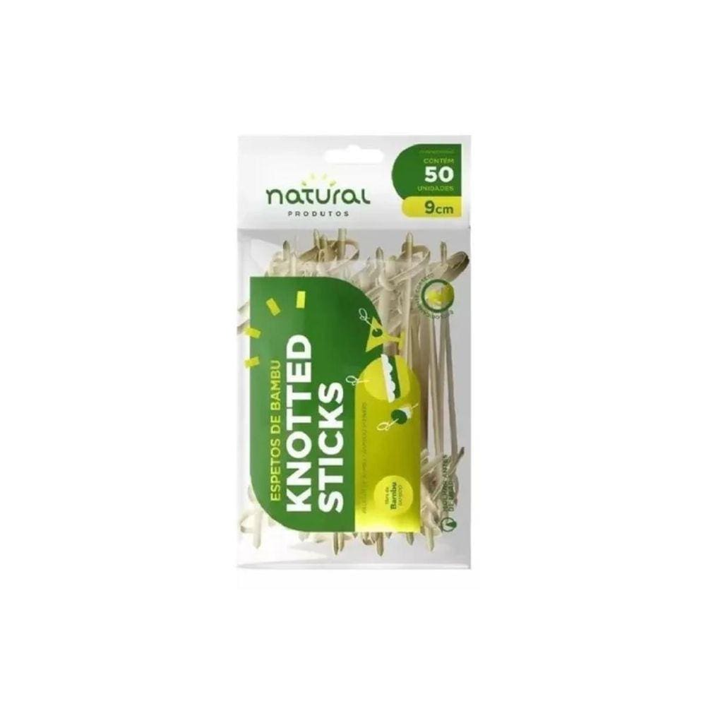 Espetos de Bambu Knotte Sticks 9cm - Pacote com 50 Unidades