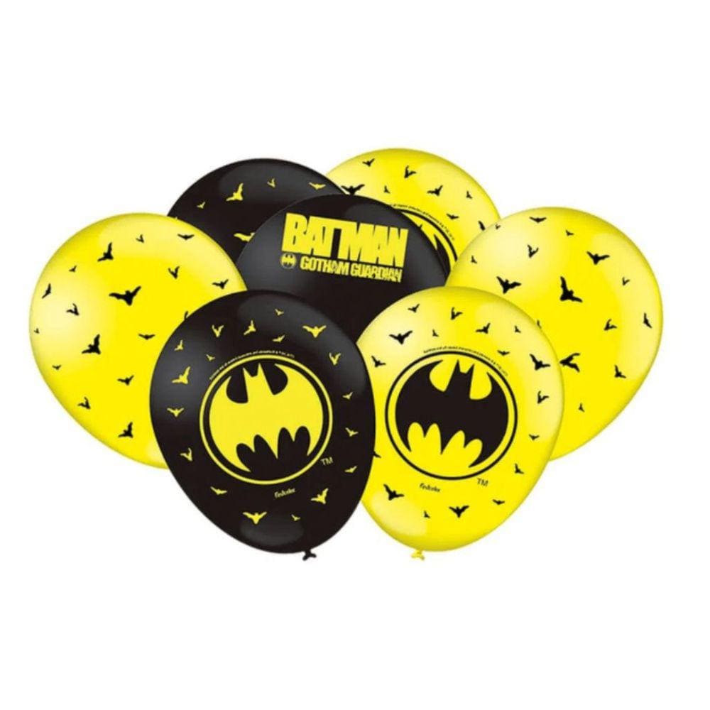 25 Balões Bexiga Do Batman 9 Polegadas