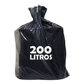 Saco De Lixo 200 Litros Reforçado Pct 100unid Melhor Preco preto