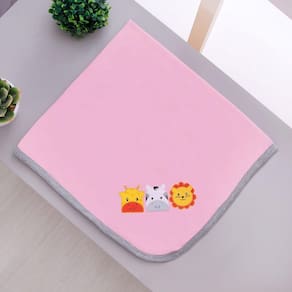 Manta Cueiro Malha 100% Algodão Para Bebê Savana Rosa