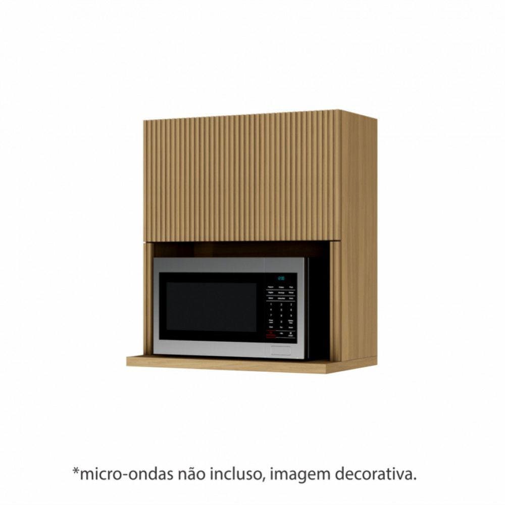 Armario Aereo Micro 1 Porta Basculante Nesher Rainha 70 Cm Ripado 100 Mdf