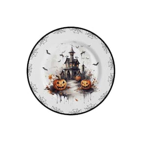 Prato Sobremesa Halloween Alleanza 6 Un. 21cm Premium