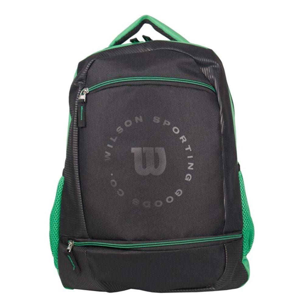 Mochila Wilson Esportiva em Poliester Preta e Verde 65011067GR
