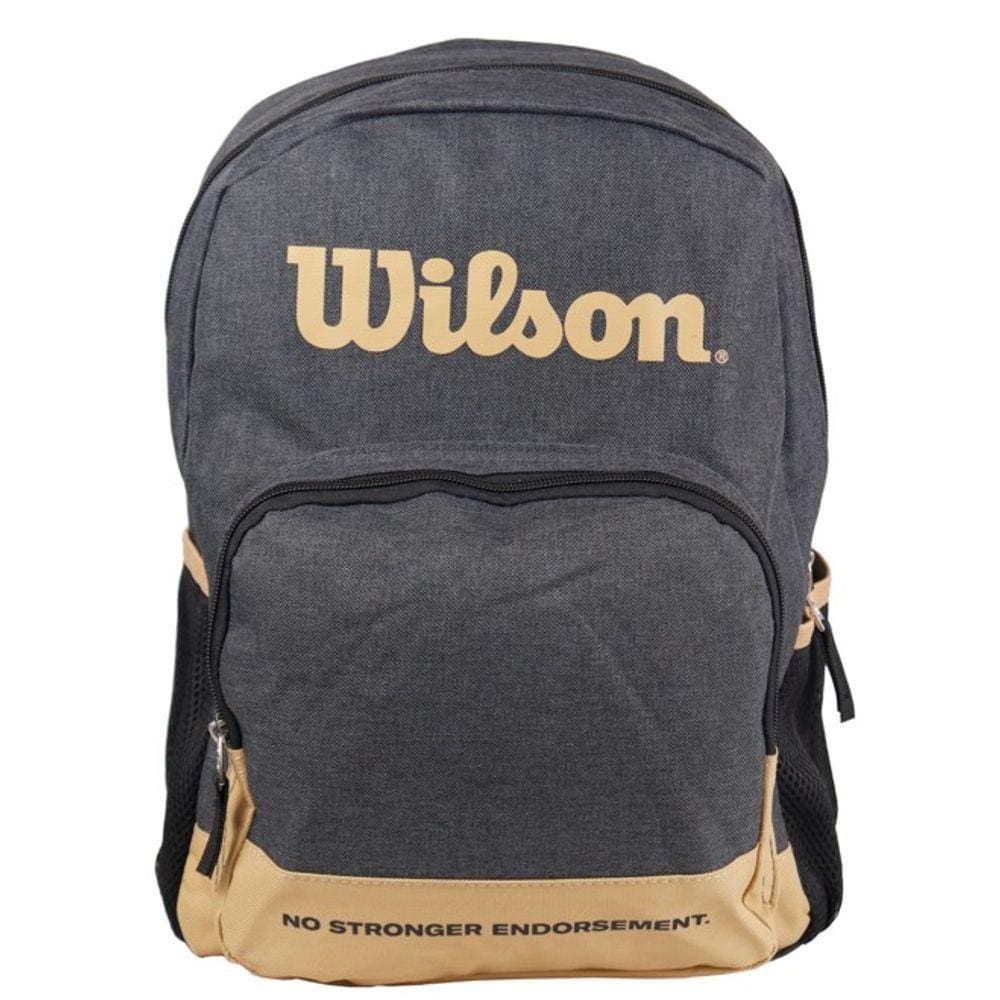 Mochila Casual Urban Wilson em Poliester Preta e Marrom 65011030BL