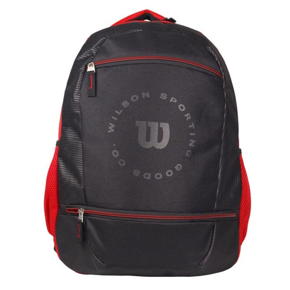 Mochila Wilson Esportiva em Poliester Preta e Vermelha 65011067RE