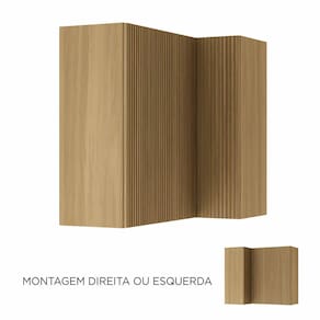 Armário Aéreo Canto Ripado Rainha 2 Portas 92X52cm 100 MDF