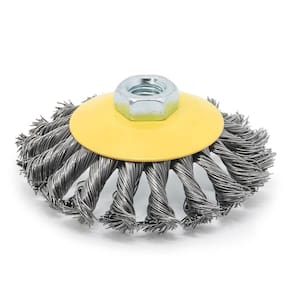 Escova Conica Aço Carbono Copo M14 4"Torcido Esmerilhadeira