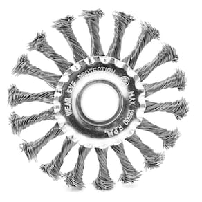 Escova De Aço Inox Circular Rotativa Trançada 4.1/2" 115mm