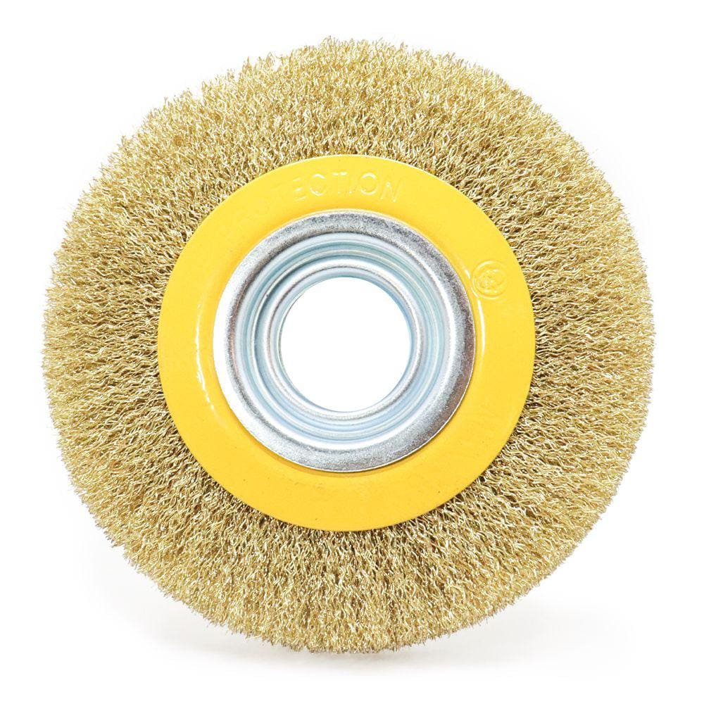 Escova de Aço Circular 6 X 1/2” Para Motor Esmeril Tradestar