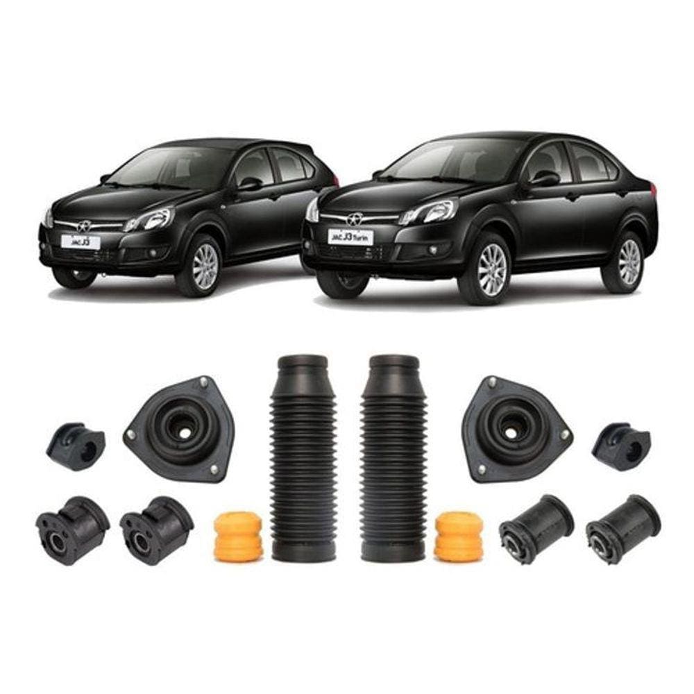 Kit Batente Coxim Buchas Suspensão Dianteira Jac J3 2011/16
