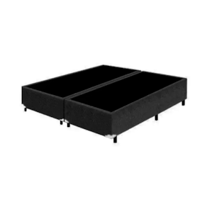 Base Box Queen Bipartido Sintético Cinza 30x158x198