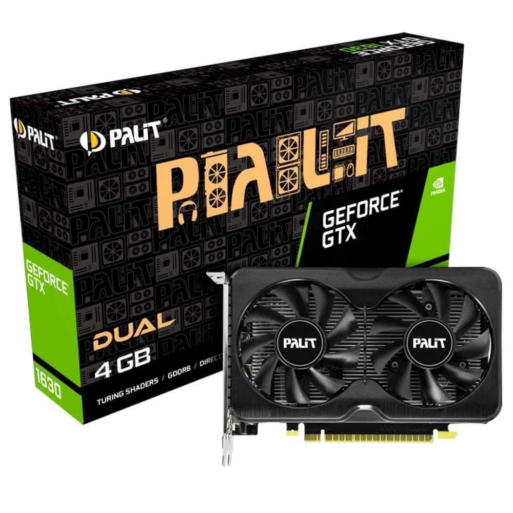 Palit Microsystems Palit GTX1630 DUAL, PCIe3, 4GB DDR6, HDMI, 2 DP, 1785MHz Clock, Compact