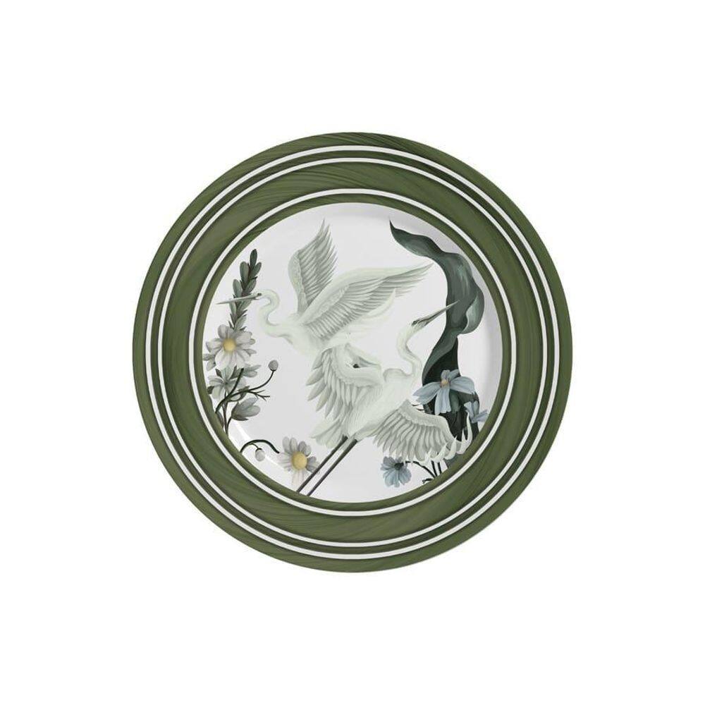 Prato Sobremesa Cerâmica Branca 21cm - 6 Unidades
