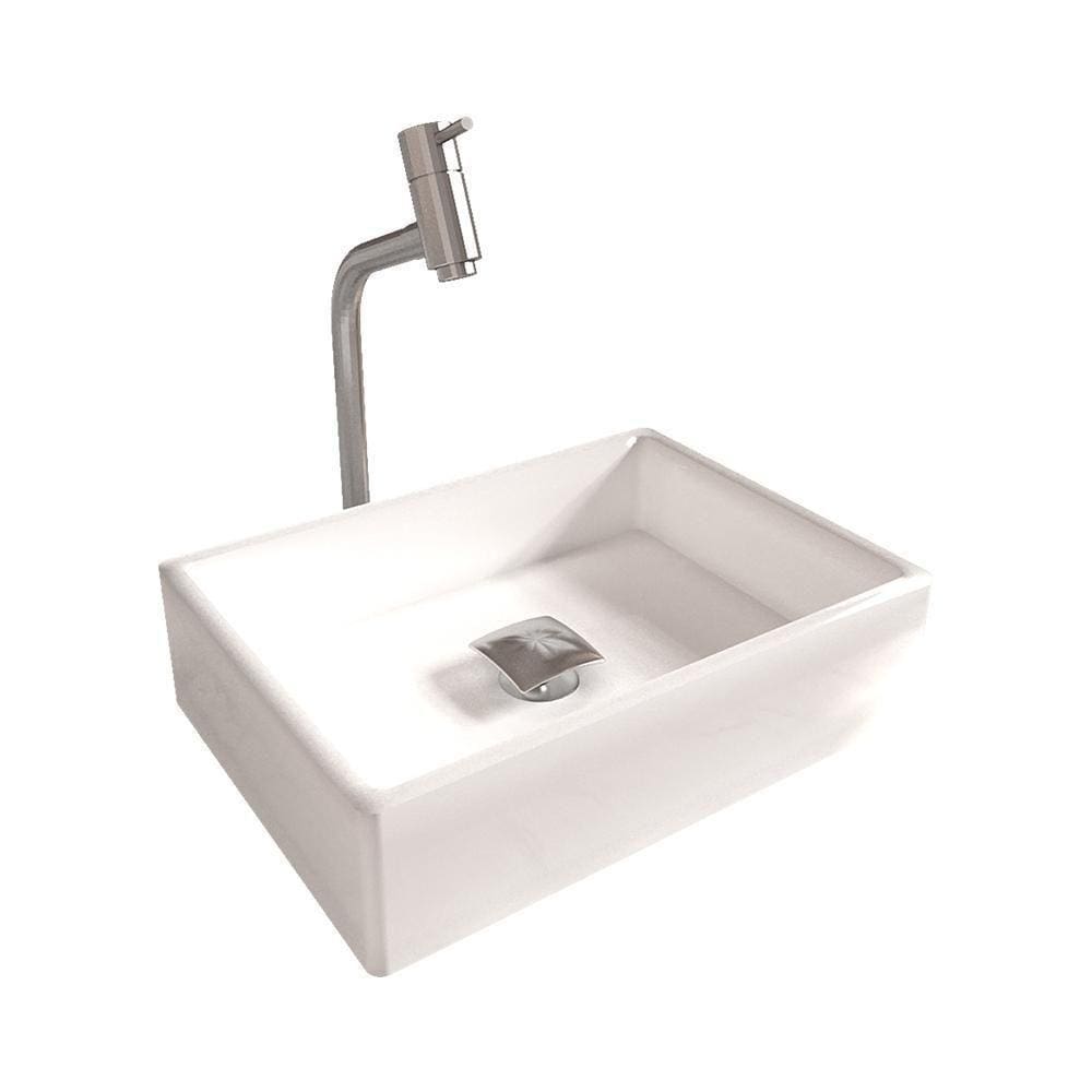 Cuba Pia Banheiro Torino Torneira Dl08 Valvula Inox Click Branco Branco