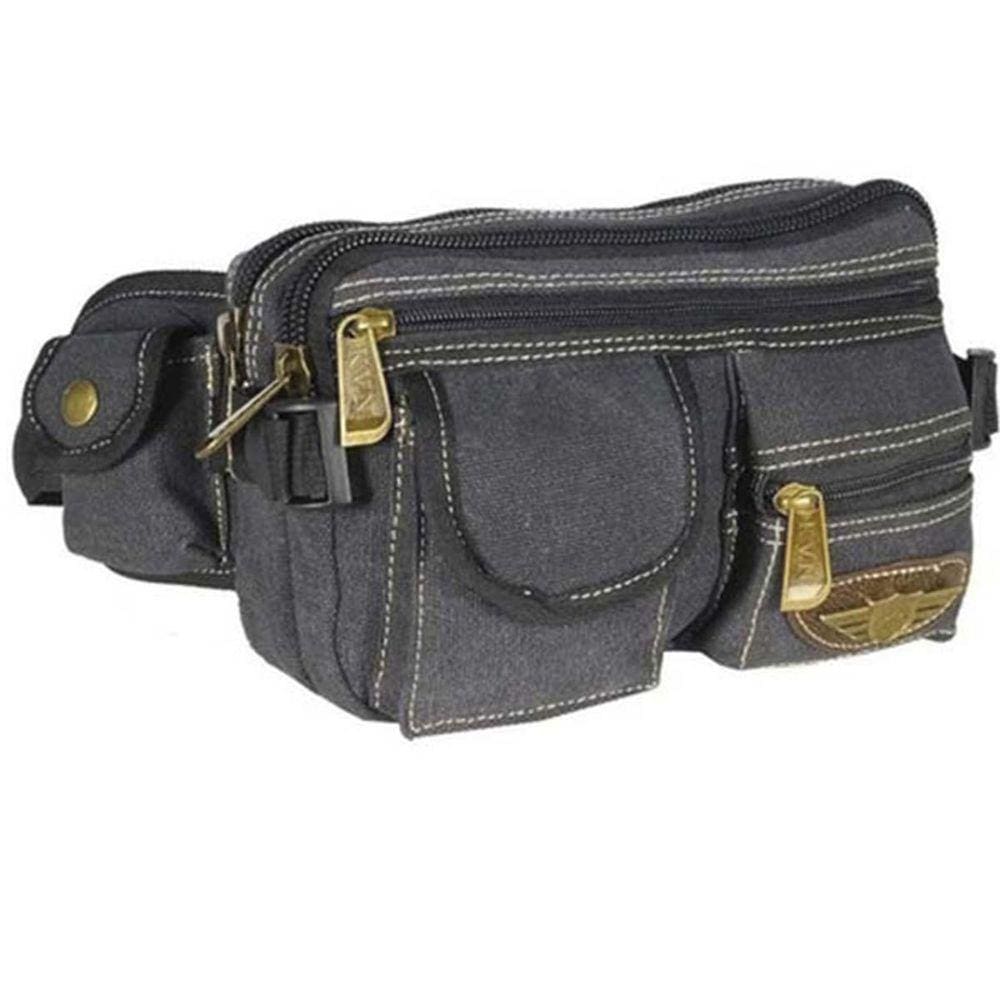 Pochete KVN Jeans | 6 Bolsos | Alças Reguláveis | Preto