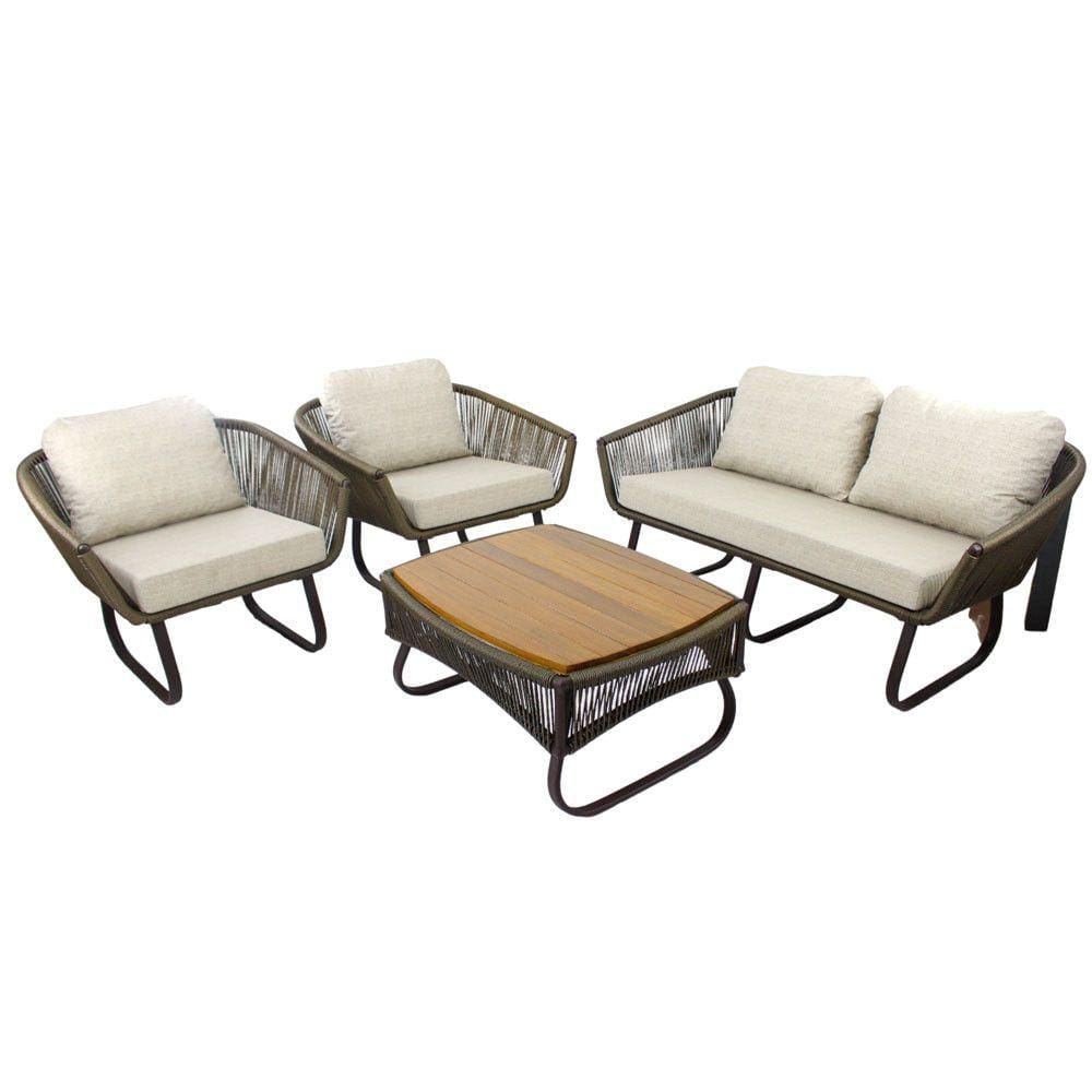 Conjunto Poltronas, Namoradeira E Mesa Milão Trama